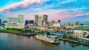 Riverside view of New Orleans, LA